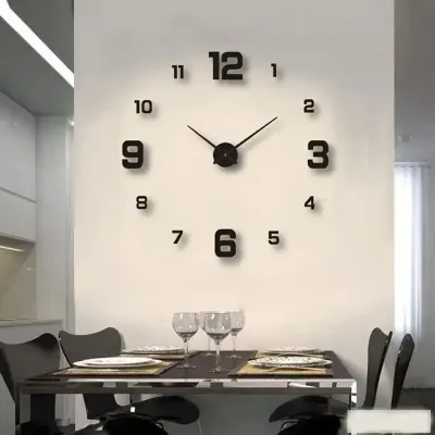 Creative DIY Frameless Digital & Analog Wall Clock